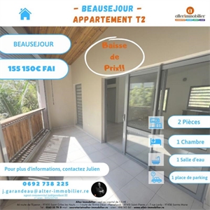 t2 à la vente -   97438  SAINTE MARIE, surface 46 m2 vente t2 - UBI433316966